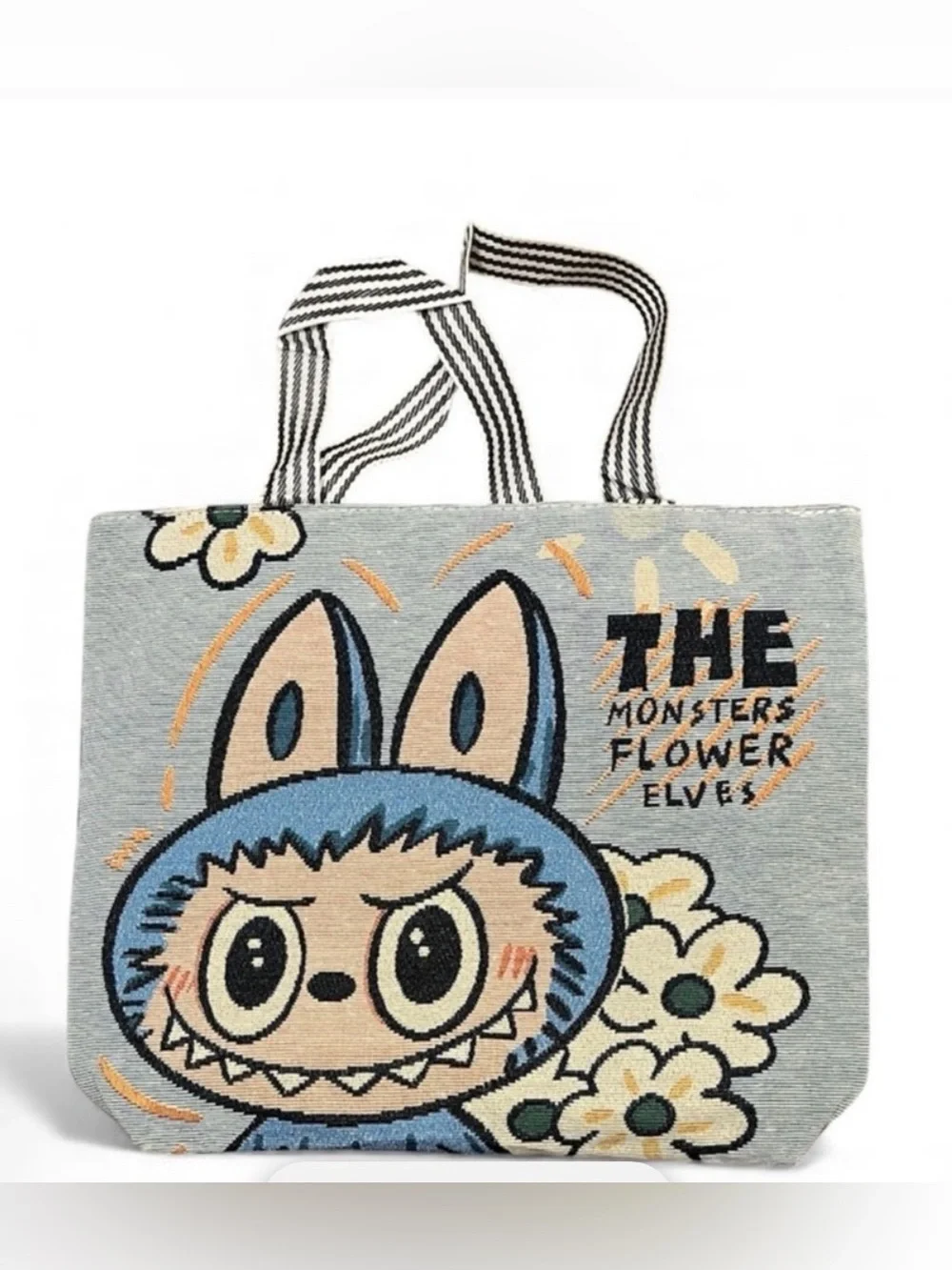 La Bubu The Monster Flower Tote Bag - Blue